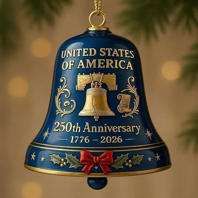 🔥United States 250th Anniversary Bell Ornament